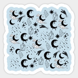 Moon Drip crystal collage Sticker